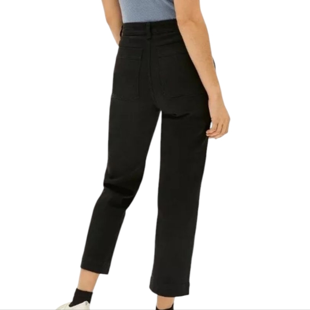 Everlane Cropped Straight Regular Black Denim Jeans Sz 4 - Picture 3 of 12